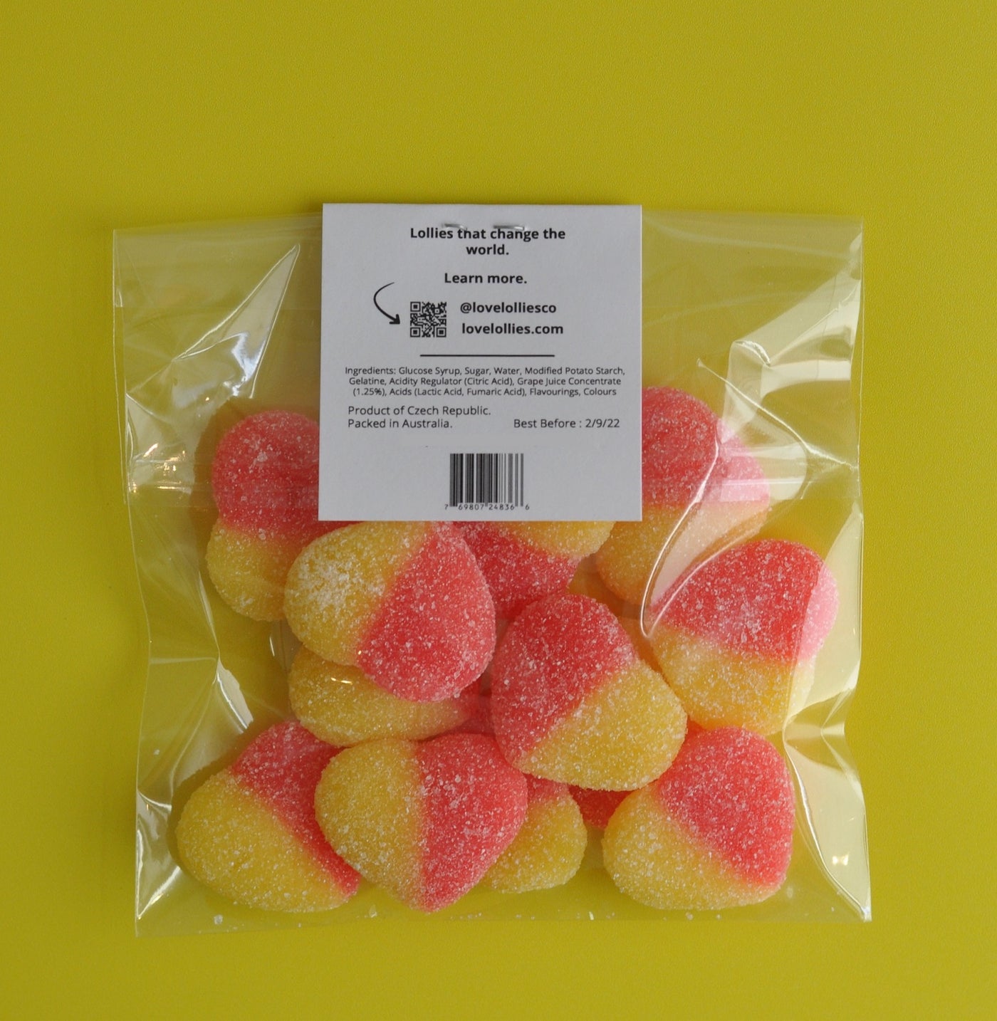 Love HeartKids Sour Peach Hearts